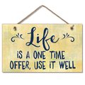 Highland Woodcrafters LIFETIME OFFER HANGING SIGN 9.5 X 5.5 4101793